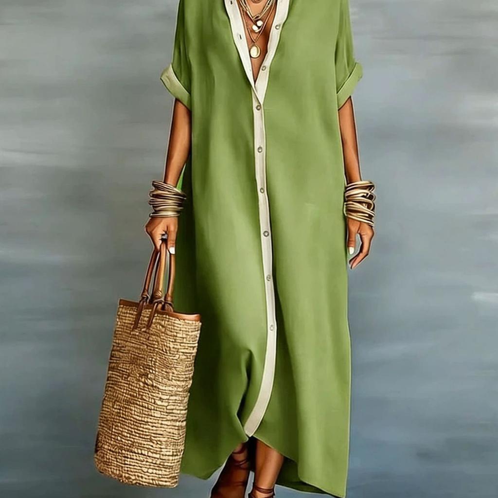 Women Dresses Summer Casual Short Sleeve Button Down Shirt Dresses 2026 Beach Cover Up