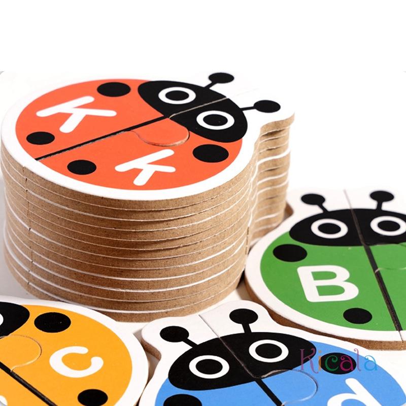 Montessori Letter Matching Game Kid Colors Cognitive Alphabet Logical Thinking Training Activities Game Education Toy