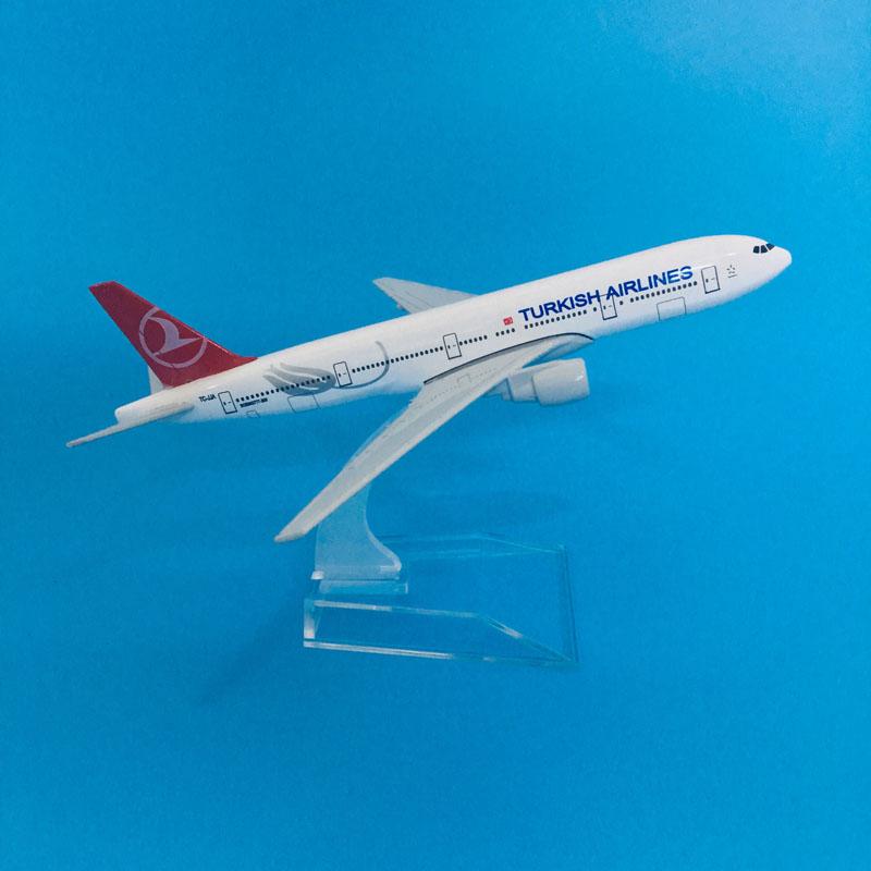 1/400 Scale 16cm Turkish Airlines Boeing 777 Aircraft Model Planel Airplane Diecast Metal Planes