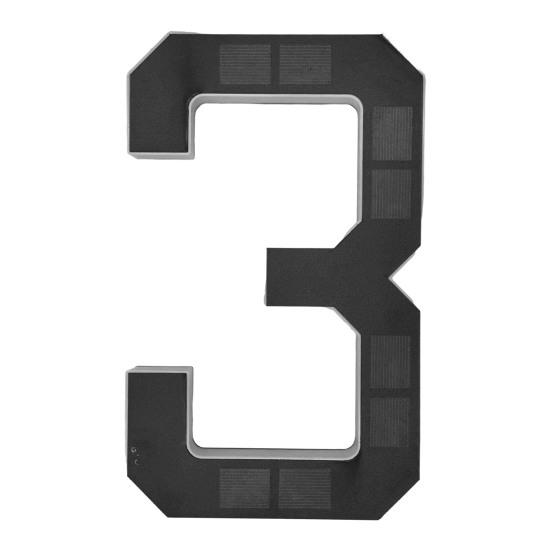 Solar House Number Sign 9-Inch LED Backlight Address Sign Auto On/Off Waterproof Solar LED Number Pendant No-Drill Installation Modern Address Plaque
