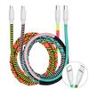 URIZONS [Set of 2] Colorful Nylon Braided USB C To Lightning Fast Charging Data Cable - Compatible with Smartphones and Macbooks, Fully Charges In 1.5