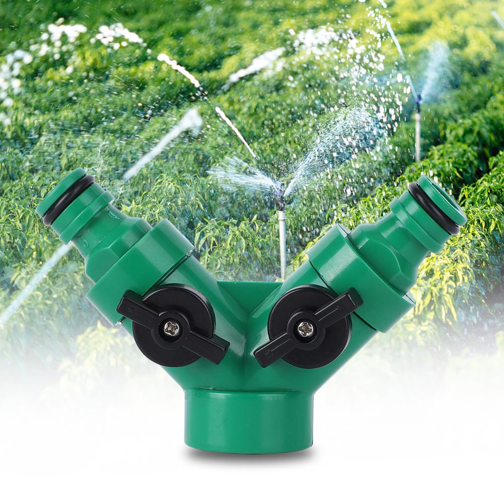 2--Garden Hose Splitter with Shut-Off Valves, Heavy Duty ABS Faucet Splitter for Outdoor Faucets. Connect Two Hoses for Watering, Washing Cars and Pet