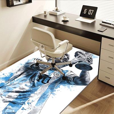 Argentina National Team Player Chair Mat Home Decor, Sofa Rug, Office Carpet Gift for Soccer Fans Suitable for Bedroom, Living Room