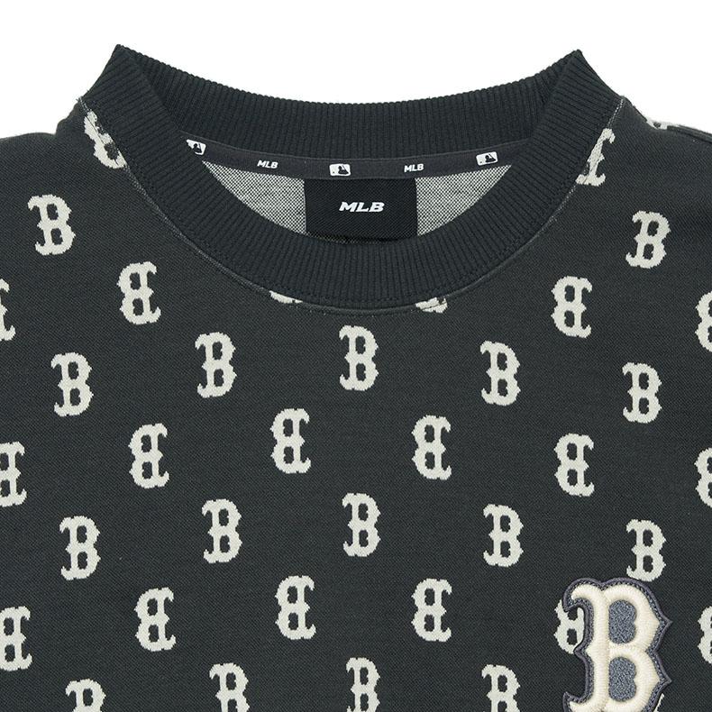 New MLB Boston Red Sox Sweatshirt Unisex Charcoal Gray MLB3AMTM0334-43CGS