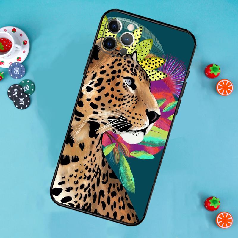 Classic Leopard Tiger Phone Case For iPhone 17 Air 16 15 14 13 12 11 Pro Max 12 13 mini 15 16 Plus 16e Cover Funda