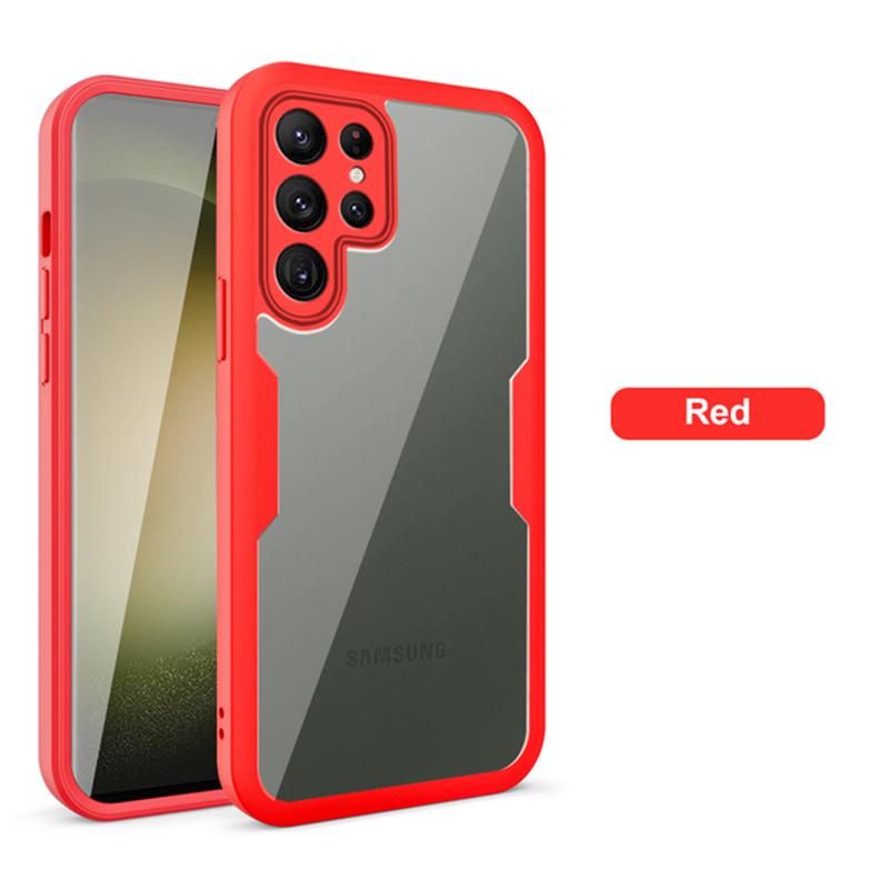 Luxury 360 Full Body Cover Case For Samsung Galaxy S24 S23 S22 S20 Ultra Plus A53 5G A12 A13 S21 FE A52 Silicone Bumper Case