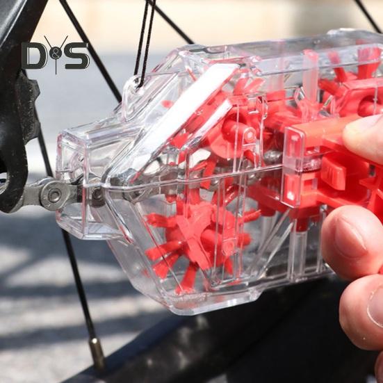 Bicycle Chain Cleaner Clear Visible Soaked MTB Mountain Road Bike Chain Scrubber Lubricant Oil Cleaning Tool Bike Accessories