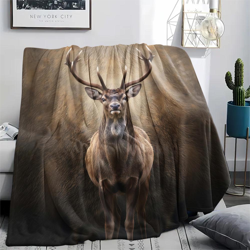 1 Peça Manta de Flanela com Estampa de Desenho Animado, Alta Qualidade Confortável para Todas as Estações, Decoração de Casa, Calor e Conforto, Perfeita para Presente de Natal Aniversário