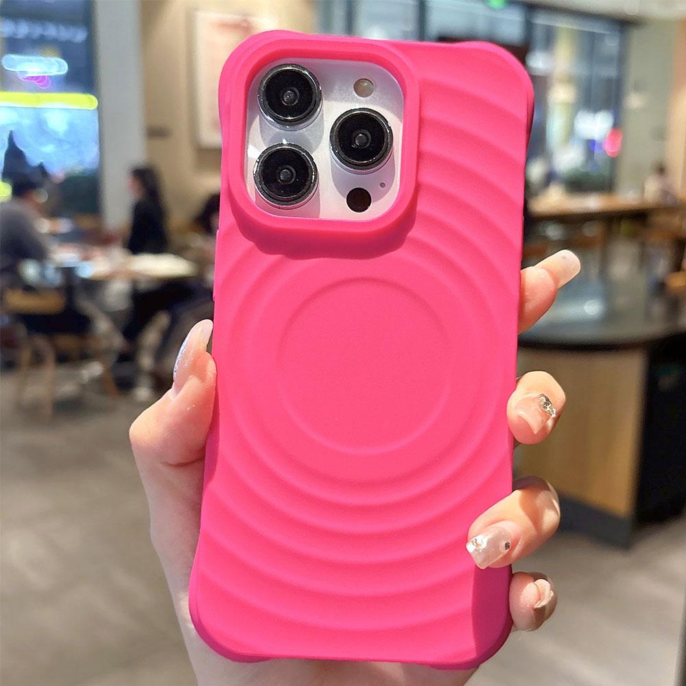 

Colorful circular pattern magsafe charging case for iPhone 16 15 14 13 12 11 Pro Max Plus magnetic shockproof silicon phone case For iPhone 12 Pro