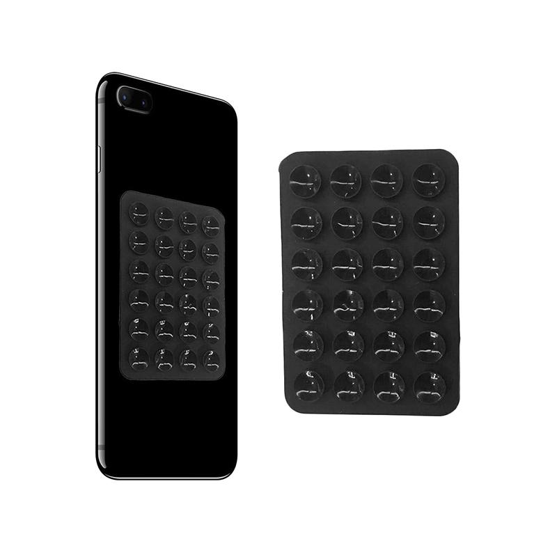 Double Side Silicone Suction Pad For Mobile Phone Fixture Suction Cup Backed Adhesive Silicone Rubber Sucker Pad For Fixed Pad