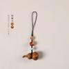 Creative Chinese-style high-end sandalwood small gourd phone chain pendant U Pendant for hanging on a bag, suitable for couples