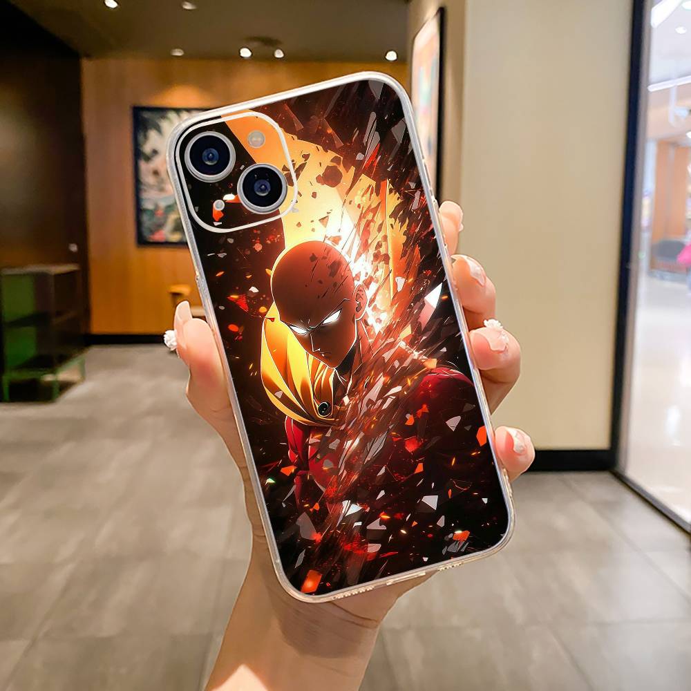 O-P-M-One-Punch -Man Phone Case For iPhone17,16,15,14,13,12,Pro Max,16/15/14 Plus XS Soft Silicone Transparent Cover
