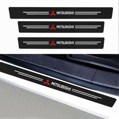 4PC Car Door Sill Anti-Scratch Protector Sticker Wear-Resistant Accessories For Lancer Outlander Pajero L200 Ralliart