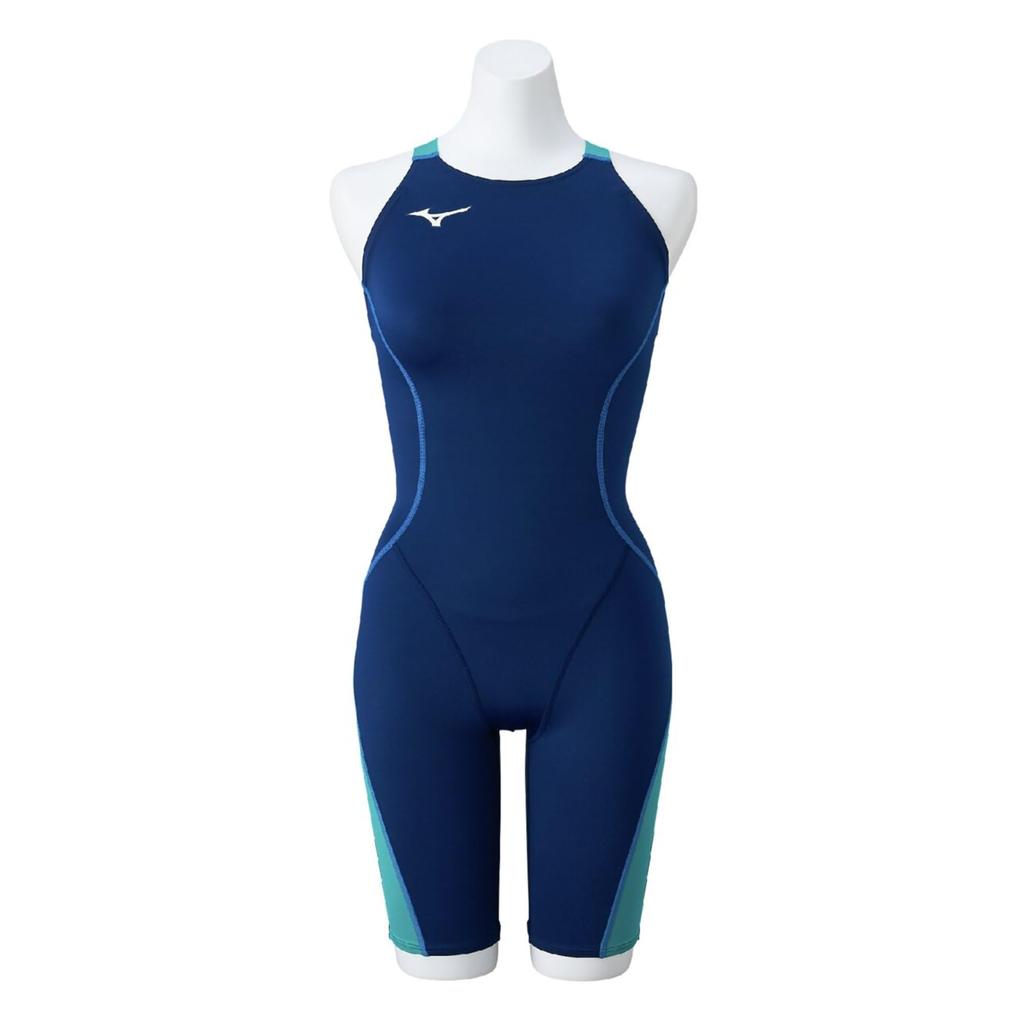 Mizuno GX SONIC STREAM Závodní plavky Poloviční oblek Kokochi U Velikost L (Mistři zpět) Dámská námořnická/tyrkysová