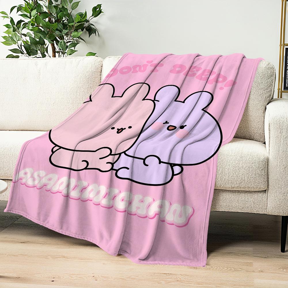 Süße Cartoon A-Asamimichan Decke Plüsch Nickerchen Sofa Teppich für Wohnzimmer Warmes Büro Schlafzimmer Geburtstag Zuhause Reise Kinder Geschenke