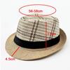 Straw Panama Fedora Men's Derby Hat Men's Hat Black Belt Fashion Sun Hat Beach Hat