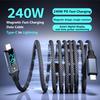 240W Cable Digital Display USB C Cable 8K HD Video Screen Cast 40Gbps High Speed Data Transfer Braided Cord For Laptop Phone