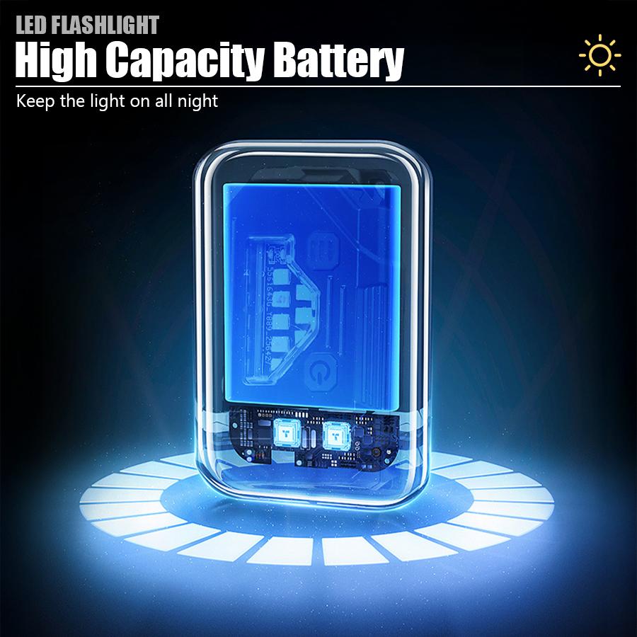 Mini Keychain EDC Flashlight USB Rechargeable Magnetic Torch LED Pocket Lamp Pen Clip Light Outdoor Emergency Working Lantern