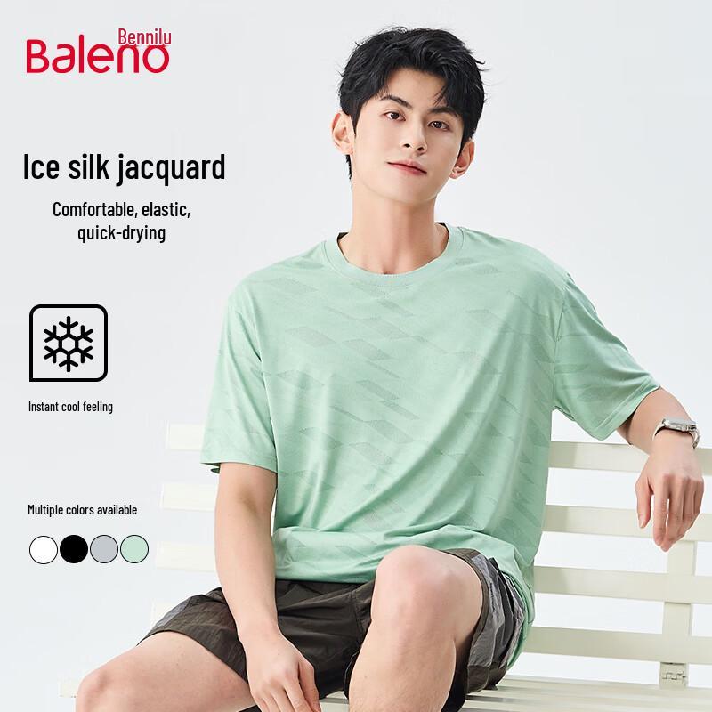 

Baleno Men s Ice Silk Short Sleeve T-Shirt L