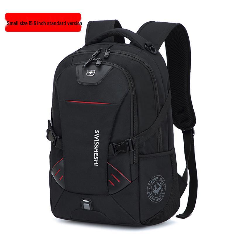 Swiss Men's Large Capacity Waterproof Travel Backpack - Lightweight Laptop Bag for High School Students