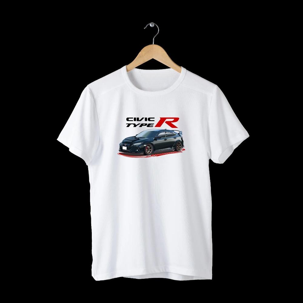 

Honda Mens and Womens Tshirt Honda Civic Type R Summer Motorcycle Retro Tee Racing Shortsleeved Spring Cycling Offroad Top M