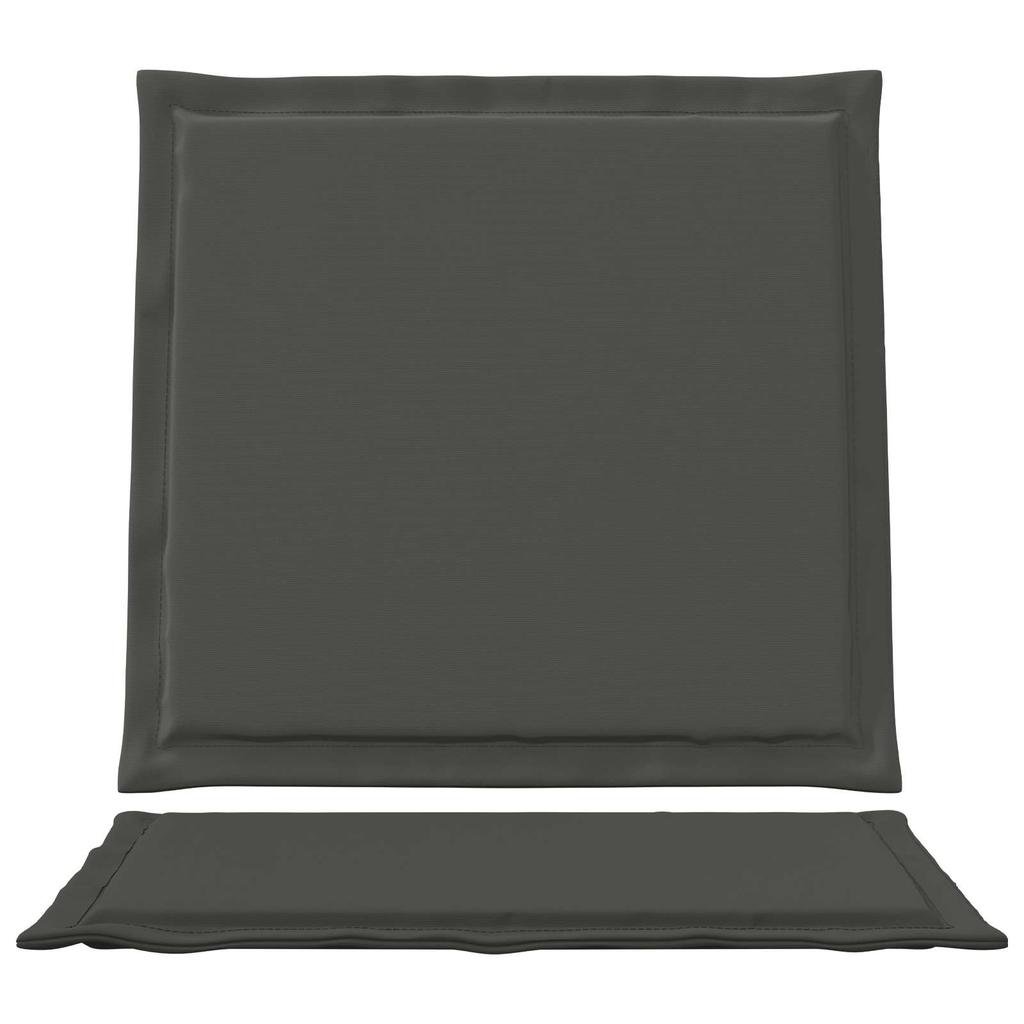 Seat and Back Cushions 4 pcs Anthracite 47 x 45 x 2 cm Polyester
