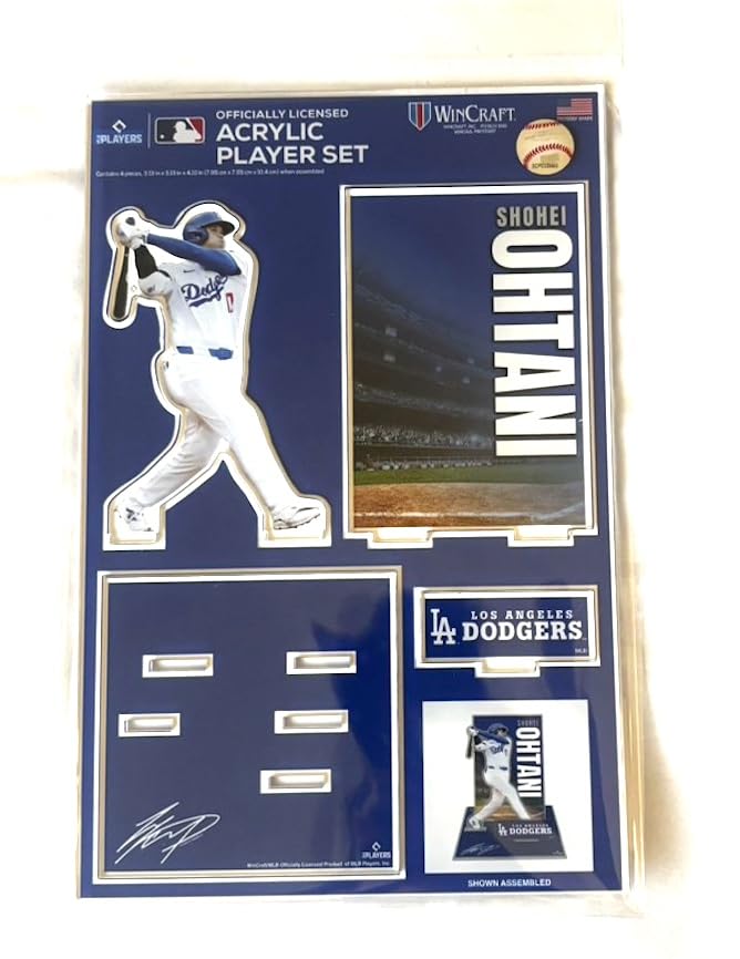 Shohei Ohtani Acrylic Stand, Los Angeles Dodgers Batter, First Official MLB Acrylic Stand (10cm Tall)