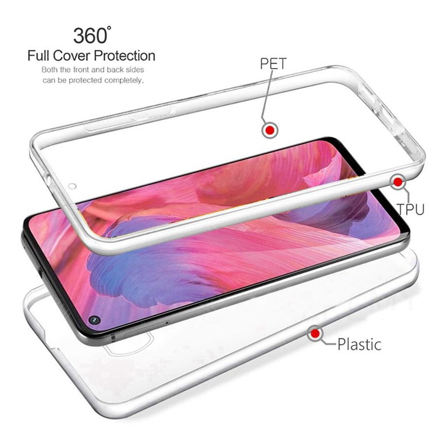 360 teljes testet fedő tokok OPPO A38 A58 A79 5G A60 Realme C33 C30 Vivo Apple iPhone 8 14 Plus 16 15 11 12 13 Pro Max XS XR kétoldalas átlátszó tokhoz