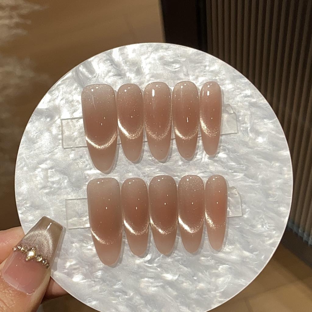 Handmade Daily Versatile Simple Style Ice-transparent Smile Cat Eye Yuedong Removable Wearable Armor