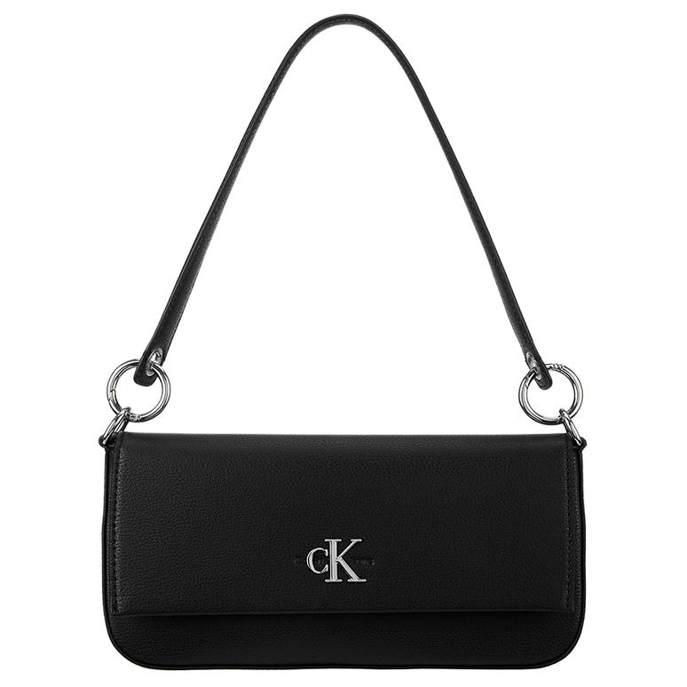 

Calvin Klein Metal Letter Detachable Shoulder Strap Synthetic Material Baguette Bag Handbag Crossbody Bag Shoulder Bag Women Bags Black DH3458-001 Black