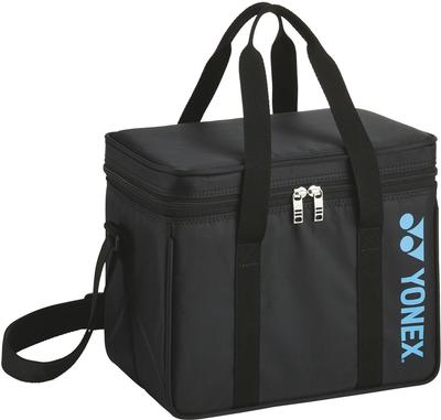 YONEX Tennis Cooler Bag with Zipper, Large, Black, BAG25CBL