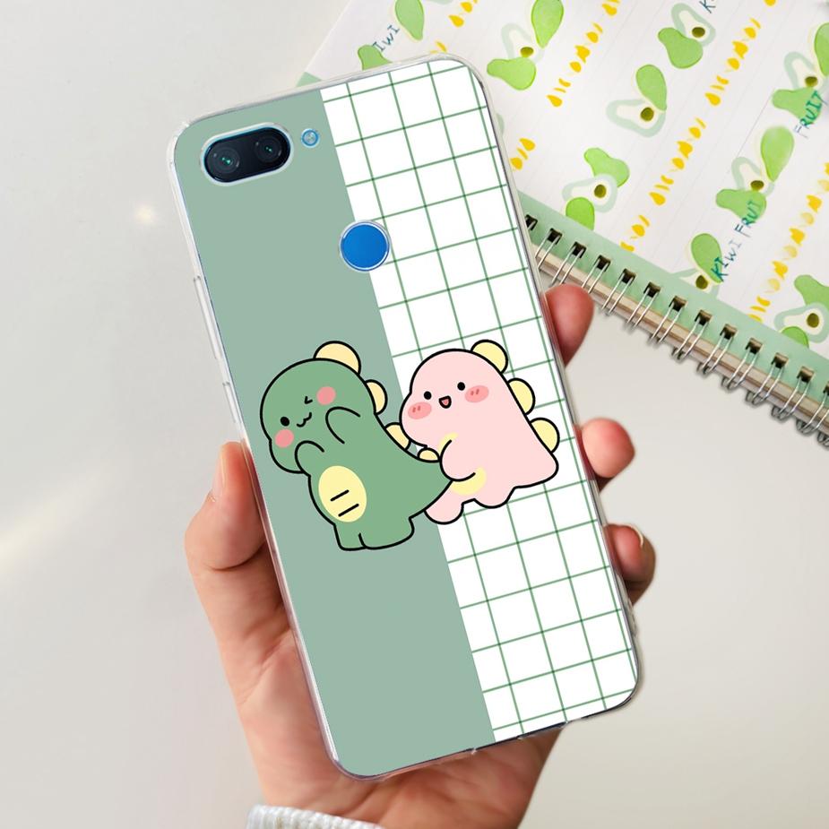 For Xiaomi Mi 8 Lite Case Cute Painted Cover Clear Silicone Phone Case For Xiaomi Mi 8 Lite 8Lite Back Cover 6.26'' Fundas Coque