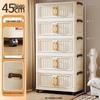 No-Install Multi-Layer Storage Cabinet for Baby & Kids - Folding Plastic Wardrobe & Snack Shelf