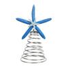 Starfish Christmas Tree Topper Resin Starfish Decoration with Spiral Wire Base Xmas Tree Decoration Starfish for Home Office Parties
