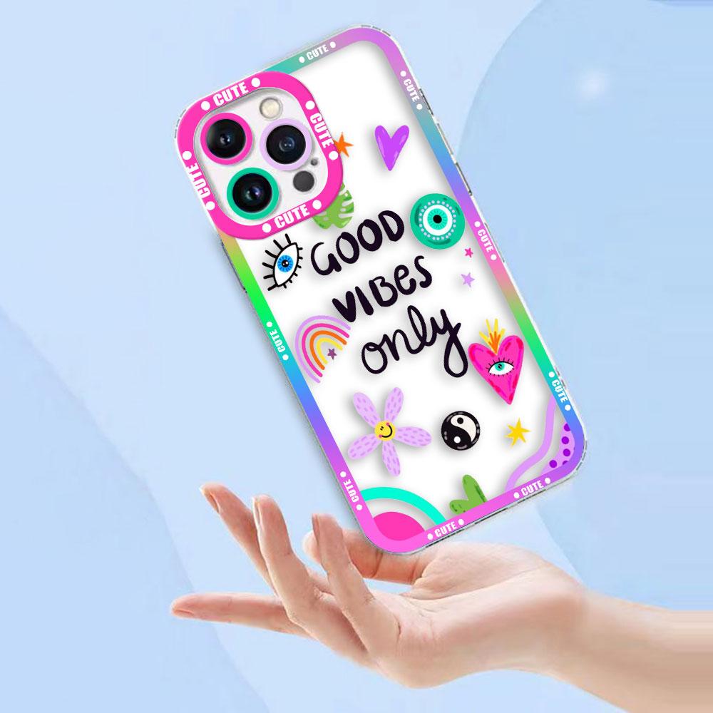 Glücksaugen Blaues Auge Klare Handyhülle Für VIVO S1 V20 V21 V21E V23 V23E V25 V27 V27E V29E V30E V30 V40 V50 V60 Hülle Capa Cover