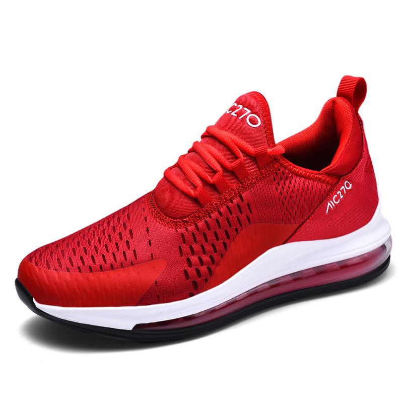 Breathable Large Size Casual Shoes Air Cushion Running Shoes Flying Weaving Breathable Casual Sneakers