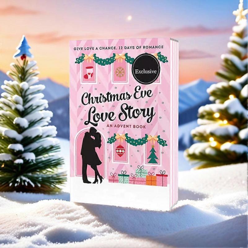 Christmas Eve Love Story Advent Book, Time-Traveling Love Story Countdown Calendar, Romance Christmas Gift for Her or Him