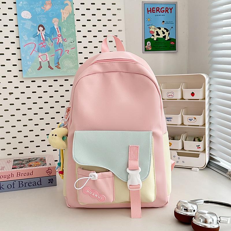 Schoolbag candy color small bag female cute Japanese soft girl student Internet celebrity large capacity sweet Mori girl backpack