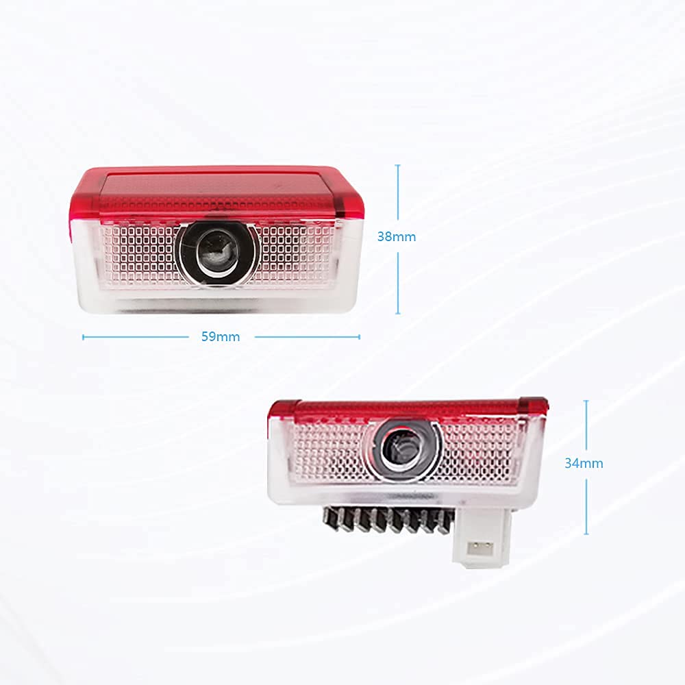 Akarin Fade-Free Welcome Light, Door Lamp, Logo, Courtesy Lamp, Courtesy Light, Car LED Logo Projection, HD Colorfast (Rainbow Colors)