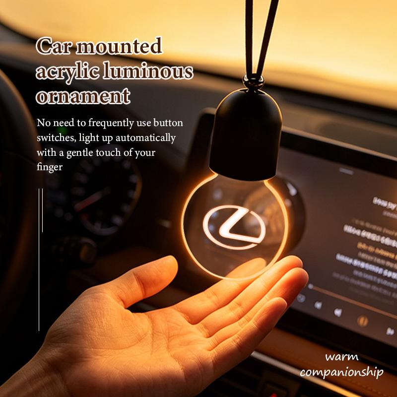 For Lexus Car Rearview Mirror Ornament LED Light Hanging Atmosphere Lamp RX350 IS250 IS200 GS300 LX570 RC350 UX250h ES350 AEP1