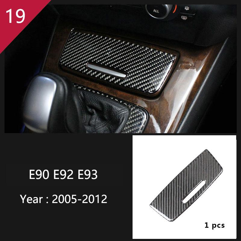 Carbon Fiber Gear Shift Panel Trim Sticker for BMW 3 Series E90 E92 E93 2005-2012 Car Inner Center Control Decorative Accessory