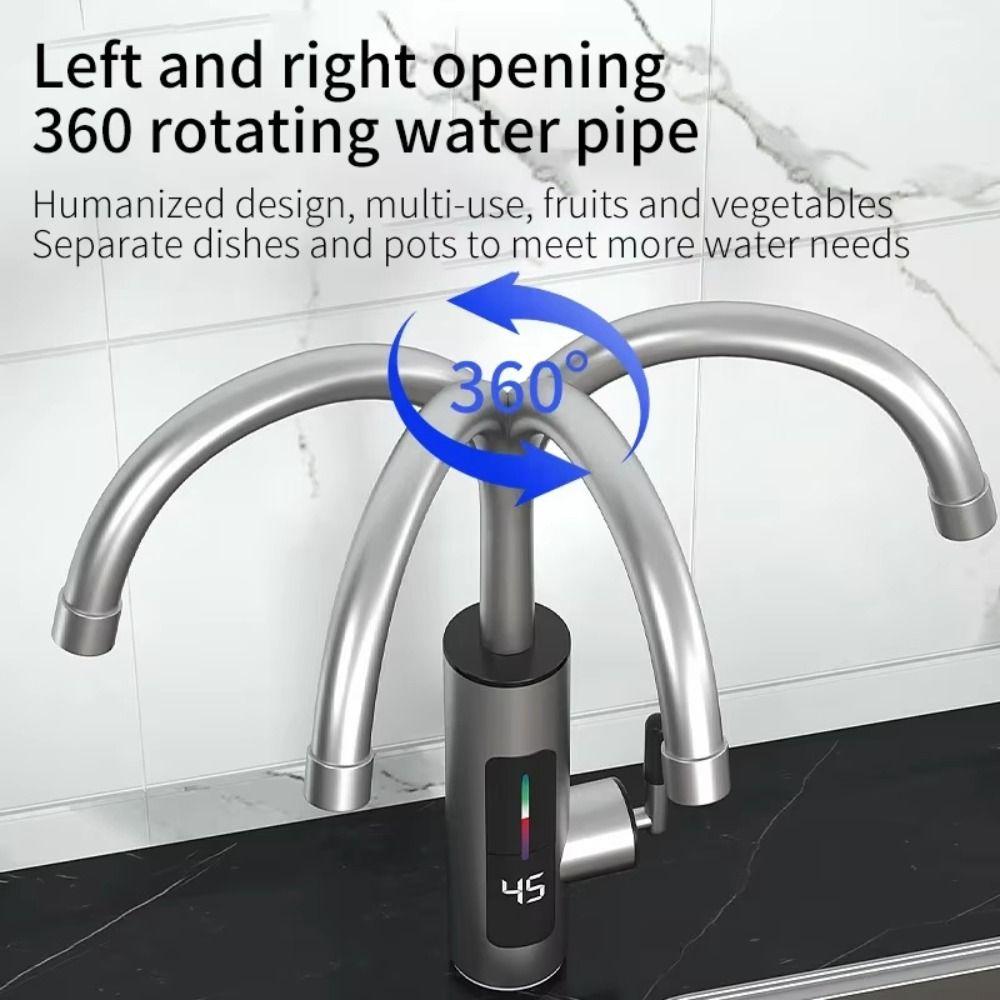 Instant Type Electric Faucet Stainless Steel Faucet Heater Easy to Use Water Heaters  Toilet