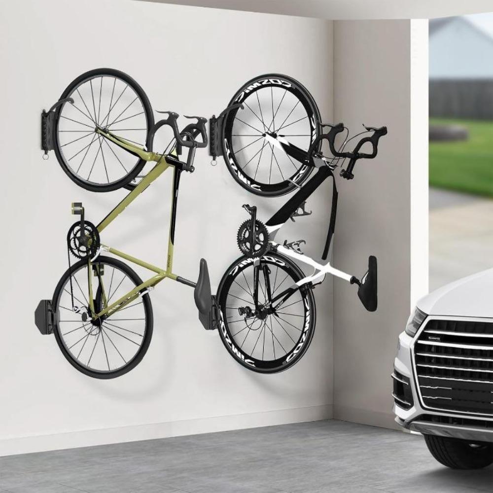 1PACK QAQ Schwenkbare Fahrrad-Wandhalterung, Vertikaler Fahrradständer Garage Hält bis zu 30 kg, Fahrradhaken für Garage Platzsparend, Einfach zu Installieren