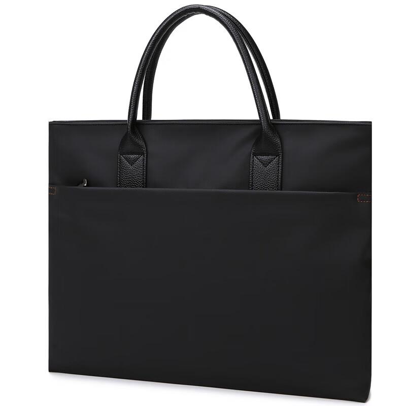 SIMOER Men's Faux Leather Horizontal Briefcase Laptop Bag