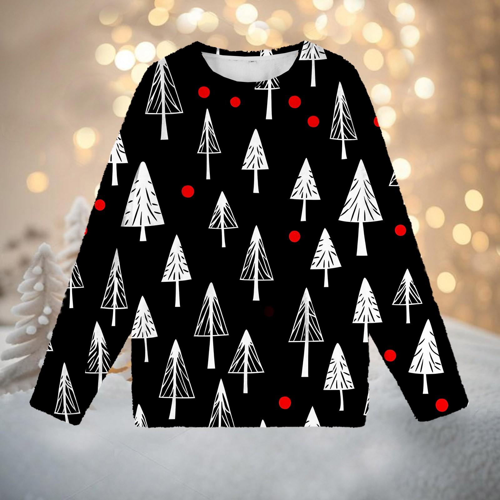 

Женская мода осень-зима с принтом, длинные рукава, женские пижамы, топы XL чёрный