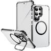Applicable to Samsung S26Ultra mobile phone case transparent magnetic lens holder s25 all-inclusive airbag anti-drop s24