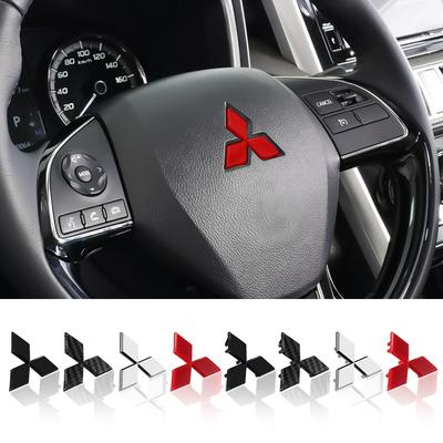 Car ABS Steering Wheel Decorative Stickers Badge Auto Accessories For 9 Ralliart X EX ASX L200 Colt Outlander Lancer
