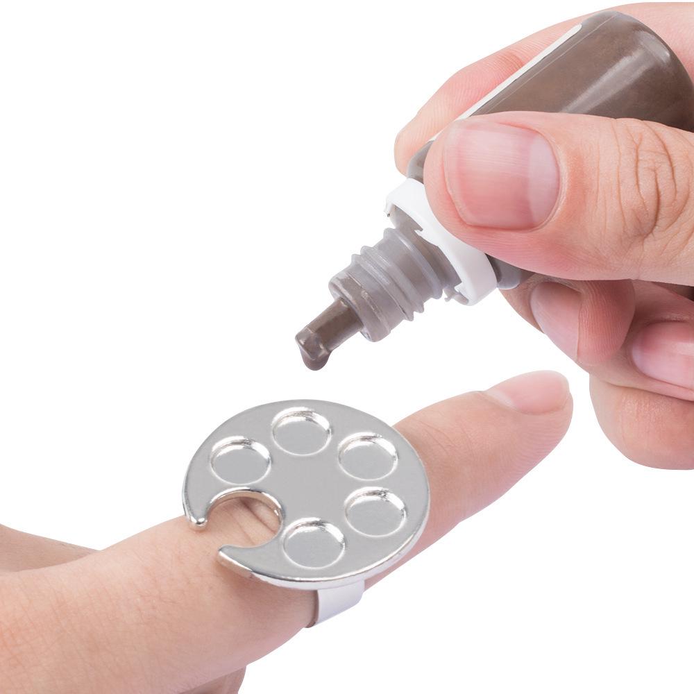 Ring Palette for Nail Art and Microblading Pigment Mixing