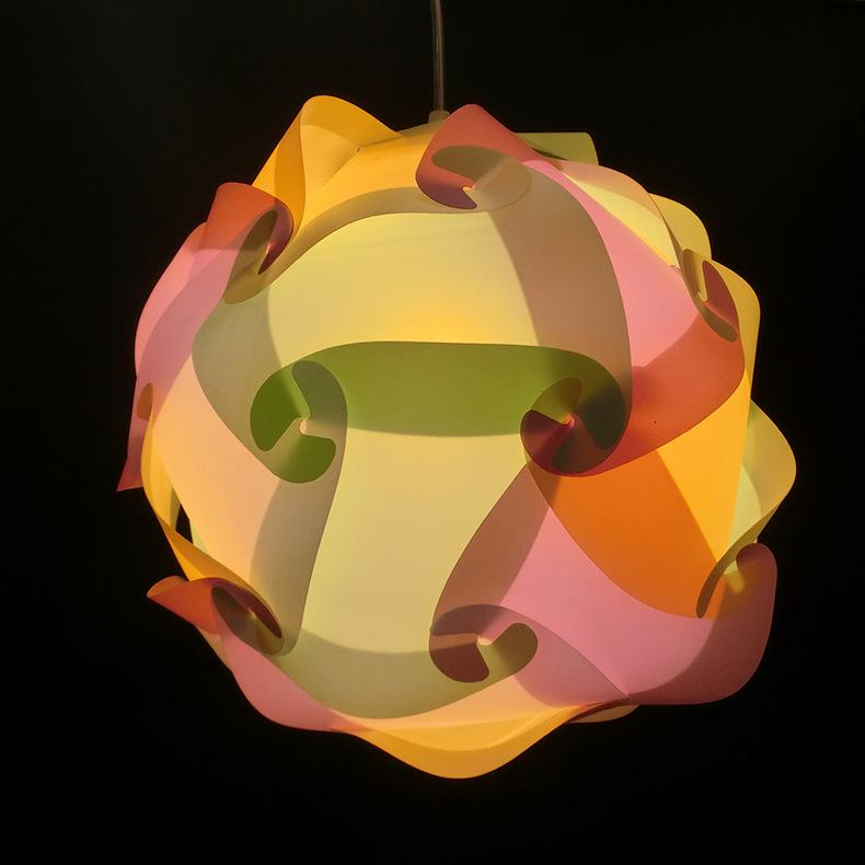 IQ Puzzle Sphere: DIY Colored Lampshade Lighting Accessories