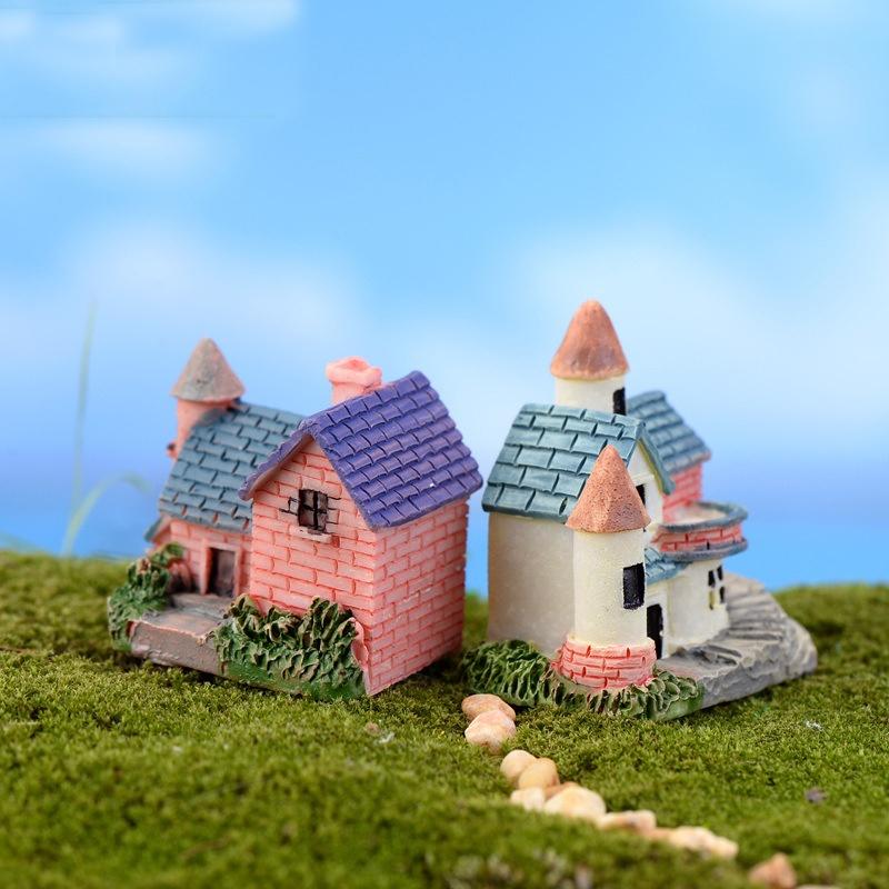 1 Adet Sevimli Villa Mini Süsler Reçine El Sanatları Hediye Mikro Peyzaj Peri Minyatür Bahçe Gnome Moss T